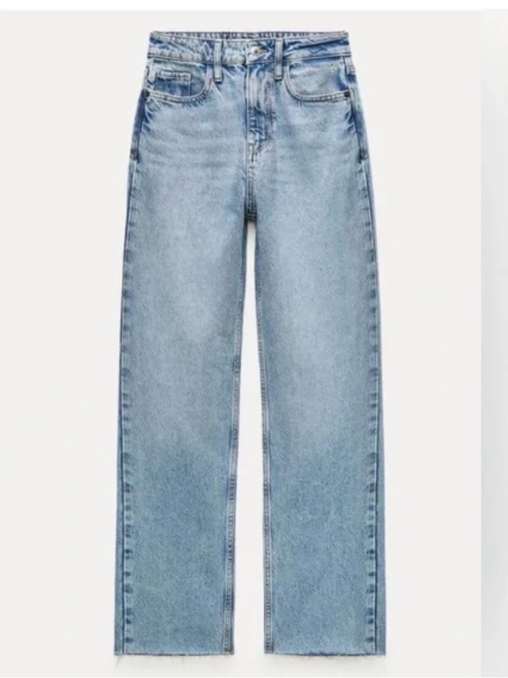 Zara Light Wash Wide Leg Jeans